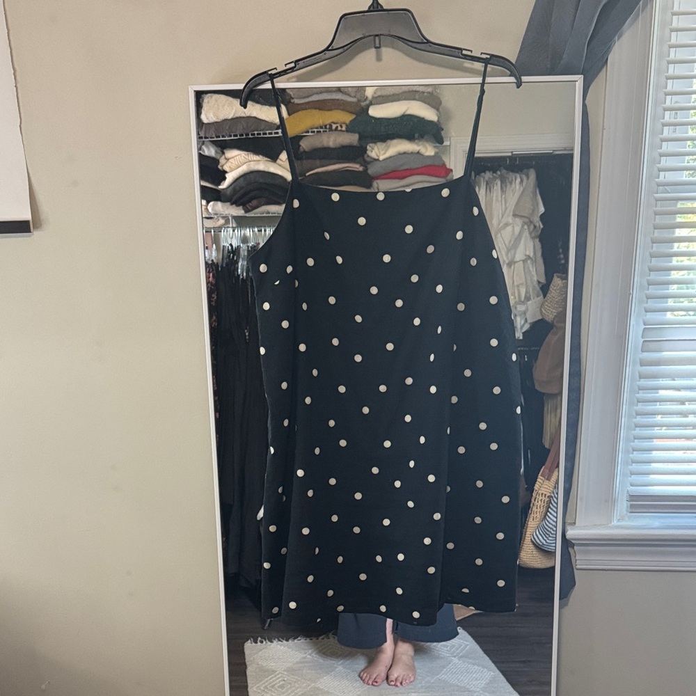 Polka Dot Black Mini Dress